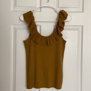 Madewell Wakeford ruffle sweater tank